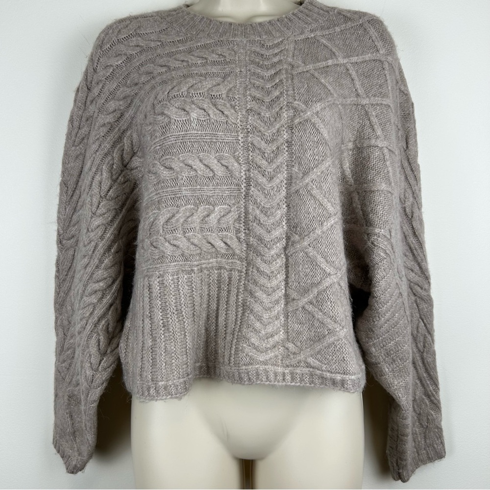 Abercrombie & Fitch Cable Crew Dolman Sweater sz XXS/XS Apres Ski Old Money Cozy